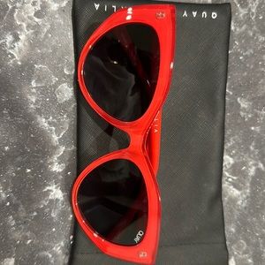 Quay Red Cat Eye Sunglasses